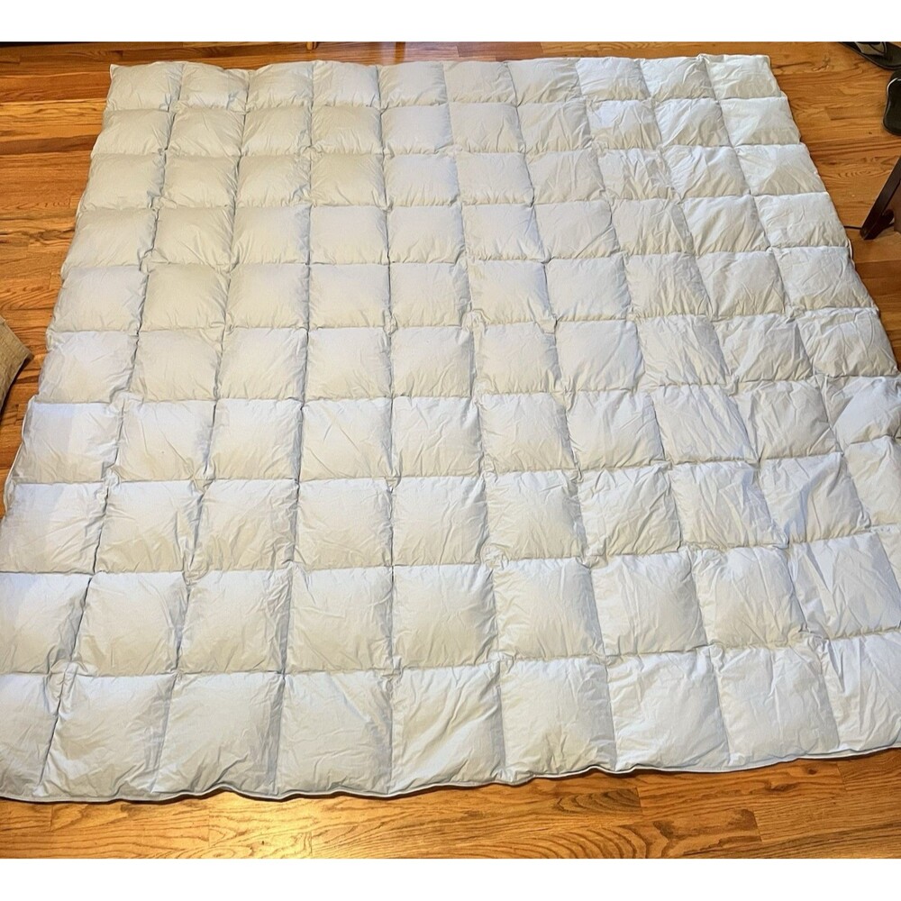 The Company Store Pale Blue QUEEN Cotton Covered 100% Down Comforter